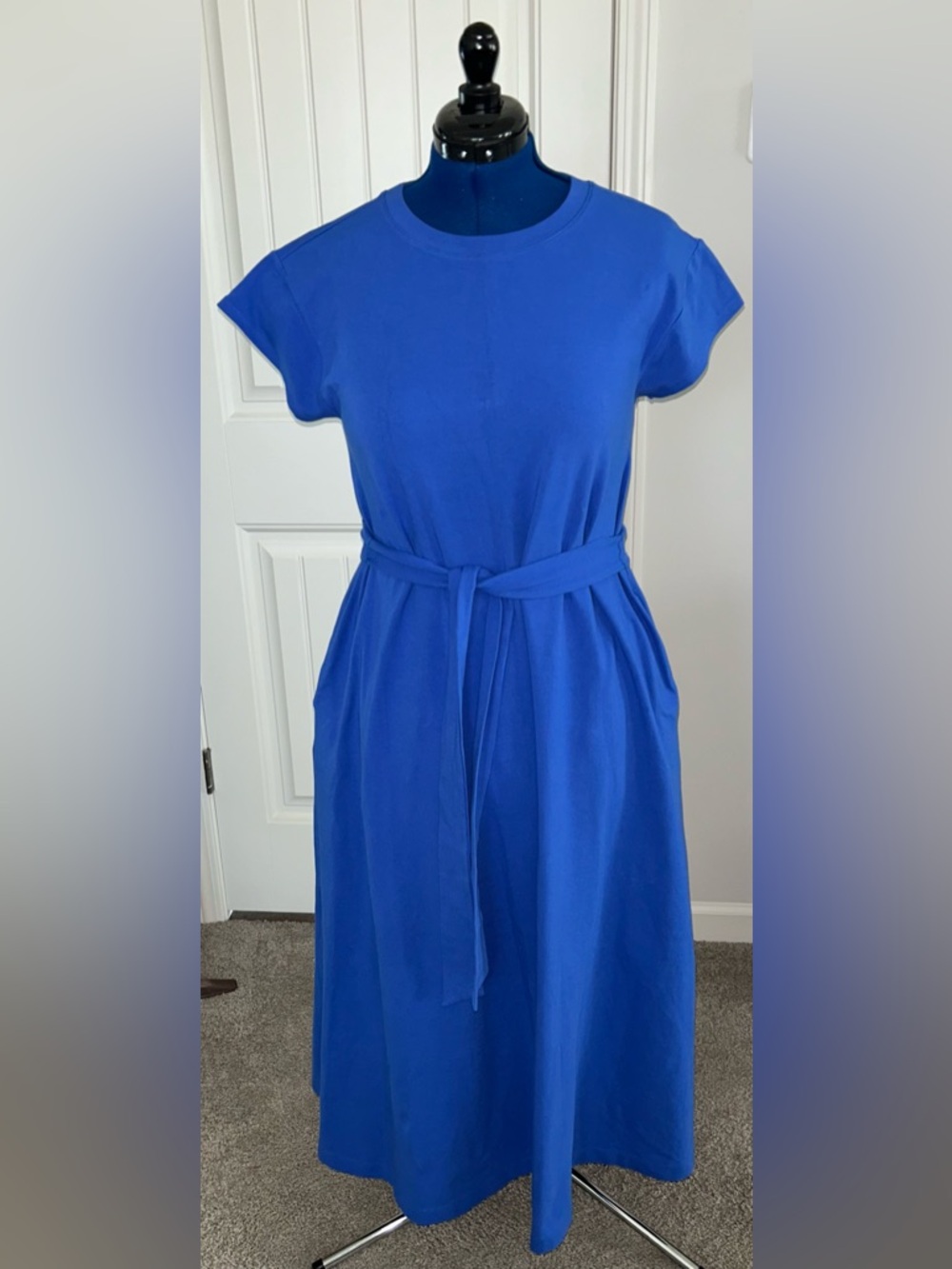 ON 34th Women’s Royal Blue Belted Midi Dress